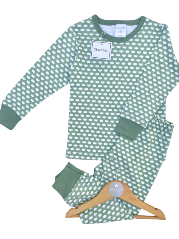 Pijama algodón pima verde Balones