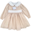 Vestido clasico manga larga Beige