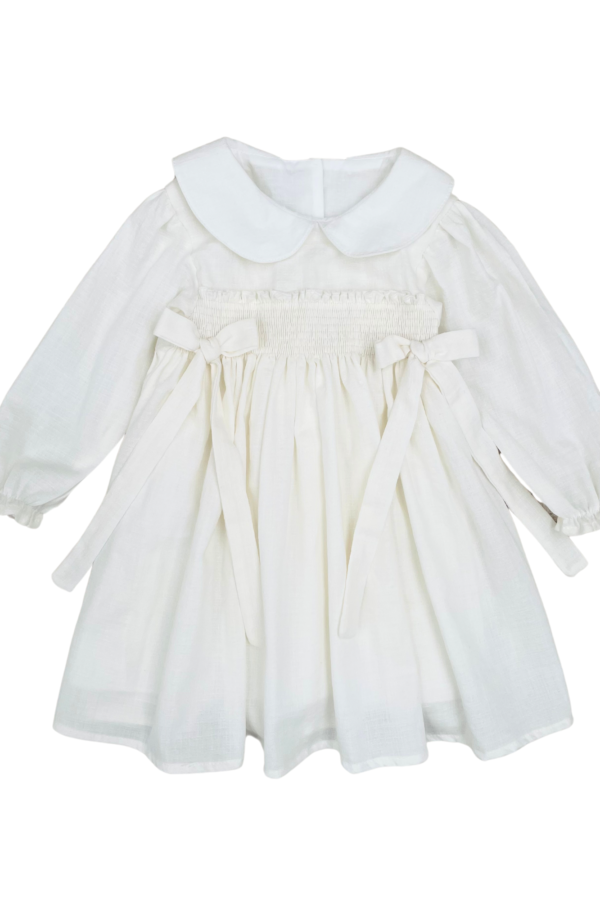 Vestido clasico manga larga Ivory