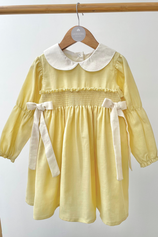 Vestido clasico manga larga Amarillo Maíz