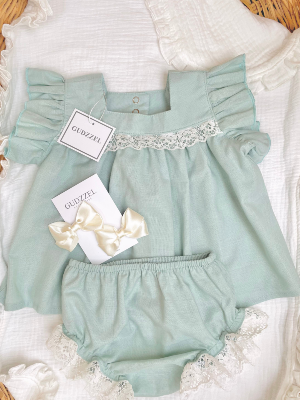 set Lazos Gretel Verde Agua