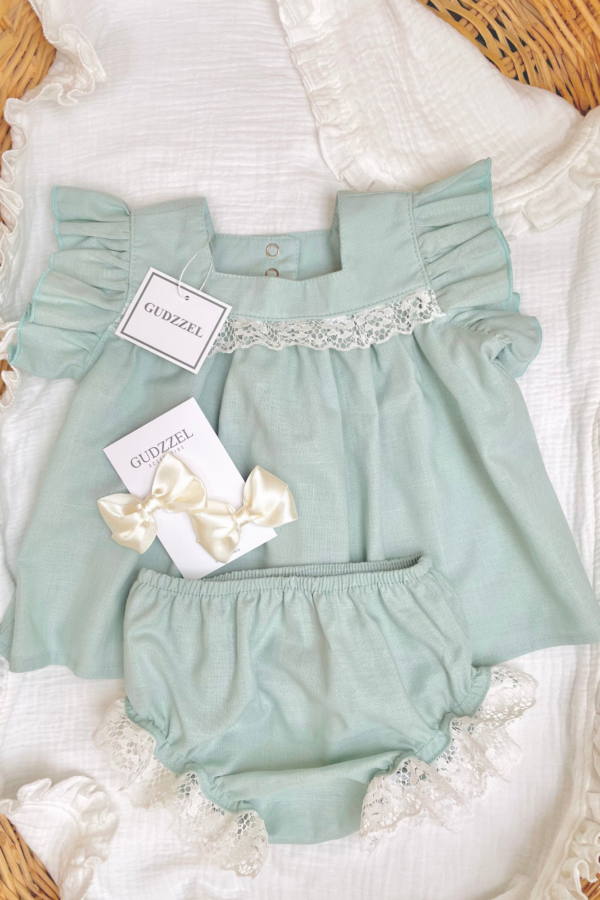set Lazos Gretel Verde Agua