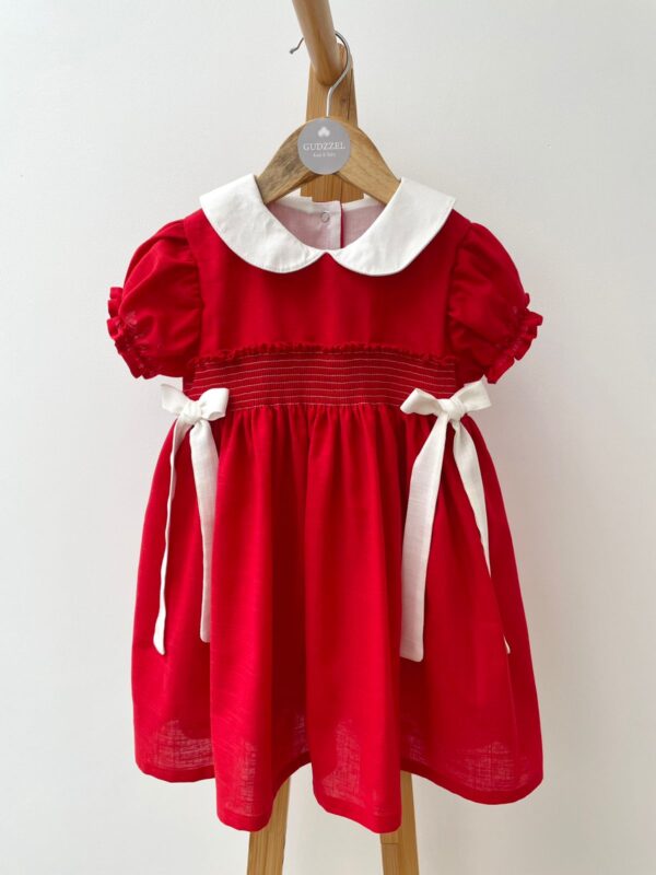 Vestido clásico manga corta Rojo