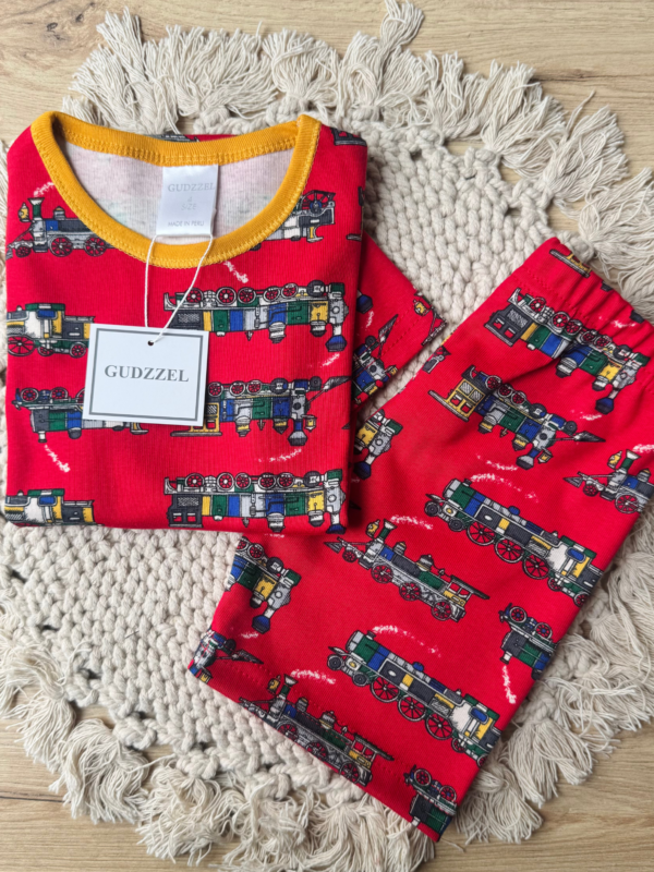 Pijama verano algodón Trenes