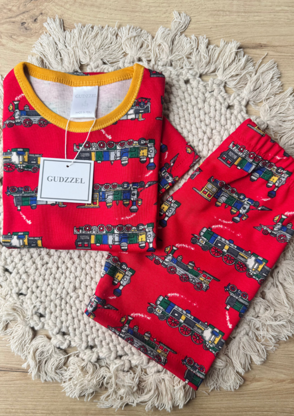 Pijama verano algodón Trenes