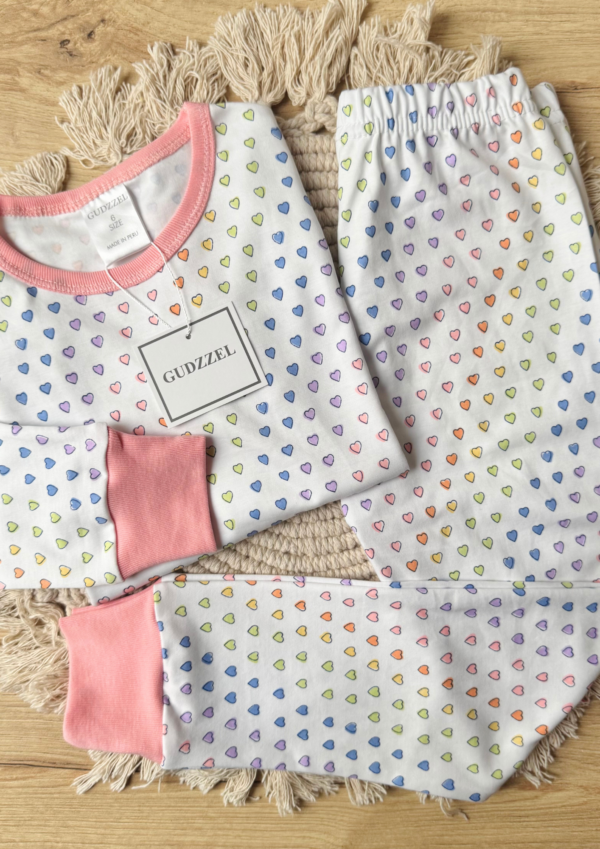 Pijama algodón pima Corazones