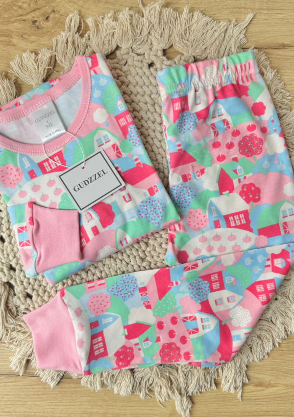 Pijama algodón pima Casitas