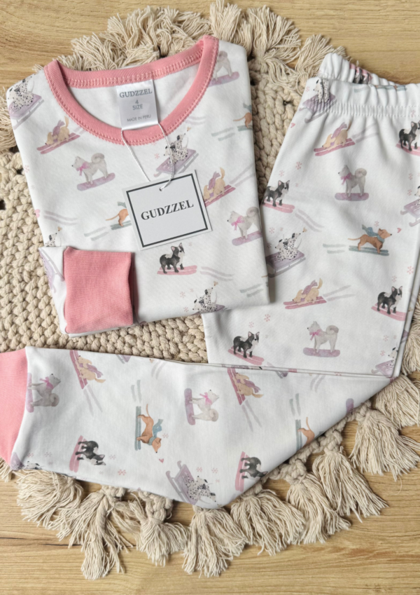 Pijama algodón pima Perritos Esquiadores