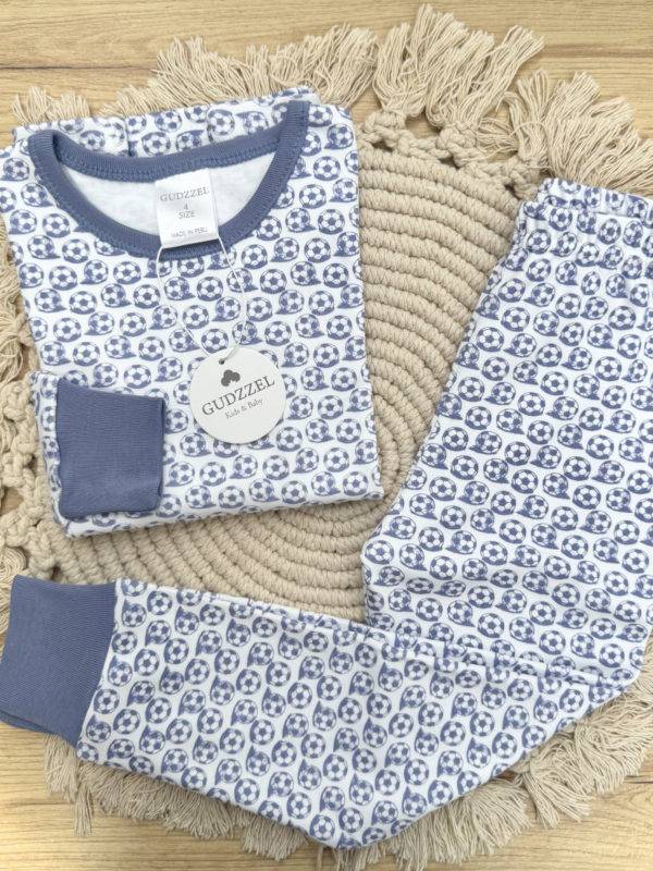 Pijama algodón pima Pelota Gris
