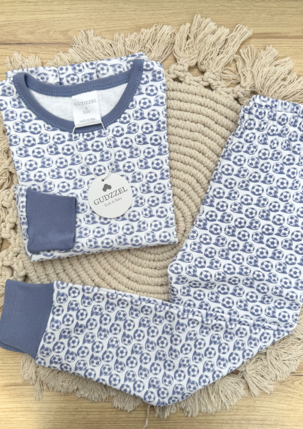 Pijama algodón pima Pelota Gris