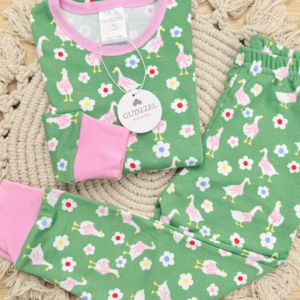 Pijama manga larga algodón pima Patitos