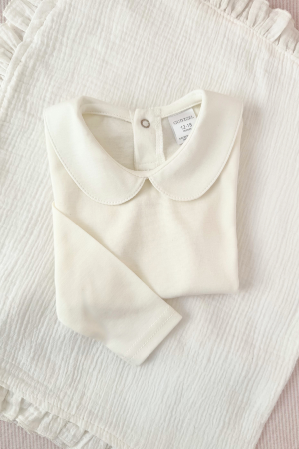 Polo manga larga Ivory Cuello Bebé para niña