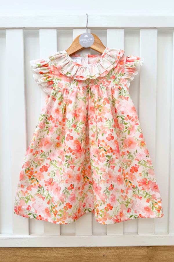 Vestido Floral Coral