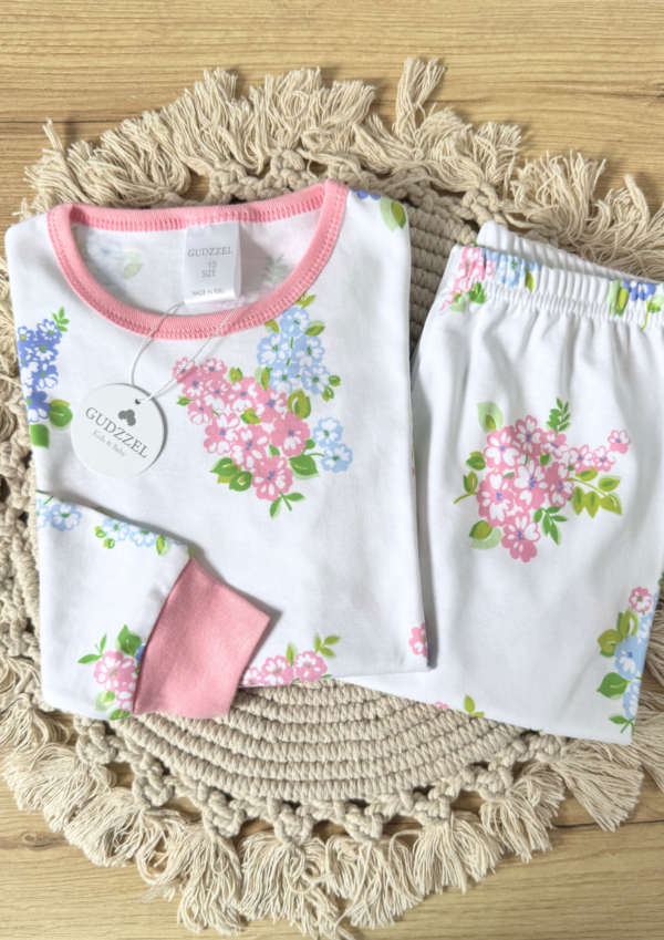 Pijama algodón pima Flores Rosa