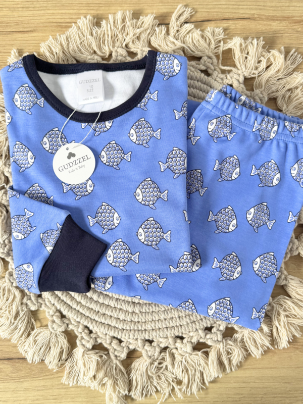 Pijama algodón pima Peces