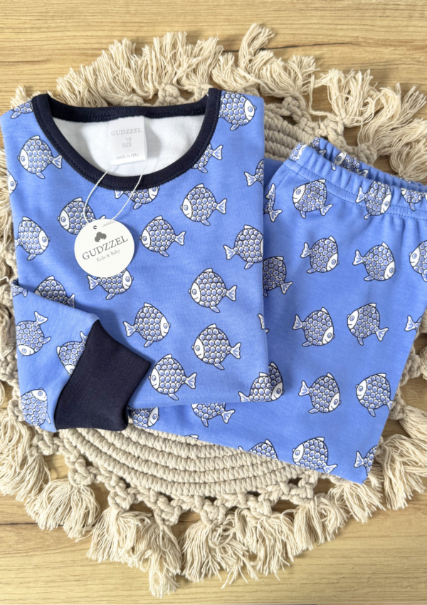 Pijama algodón pima Peces