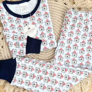 Pijama algodón pima Osito Azul
