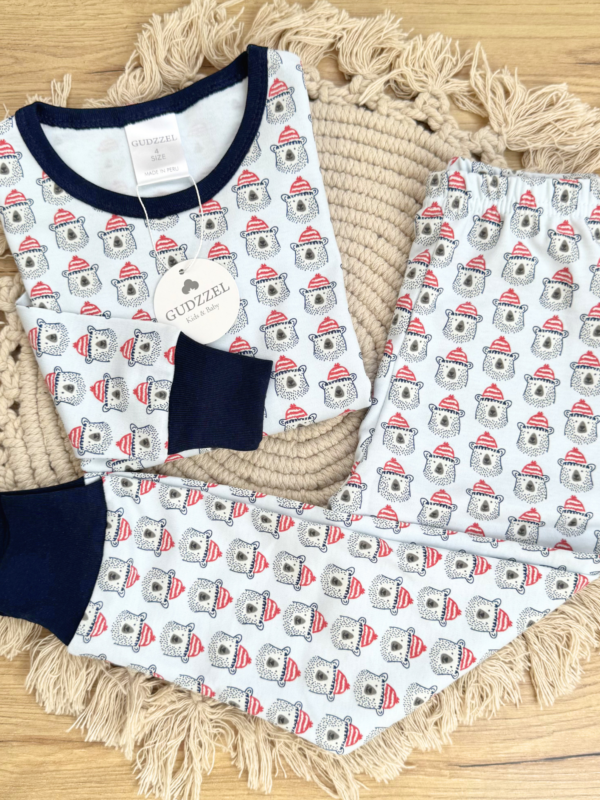 Pijama algodón pima Osito Azul