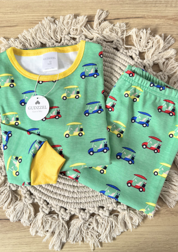Pijama algodón pima manga larga y pantalón Golf Car