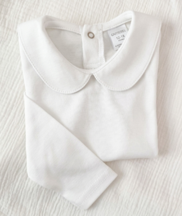 Gemini_Generated_Image_7o7cvy7o7cvy7o7c Polo manga larga Blanco Cuello Bebé para niña