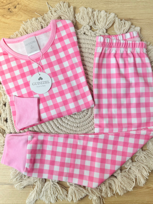 187 Pijama algodón pima Vichy Rosa