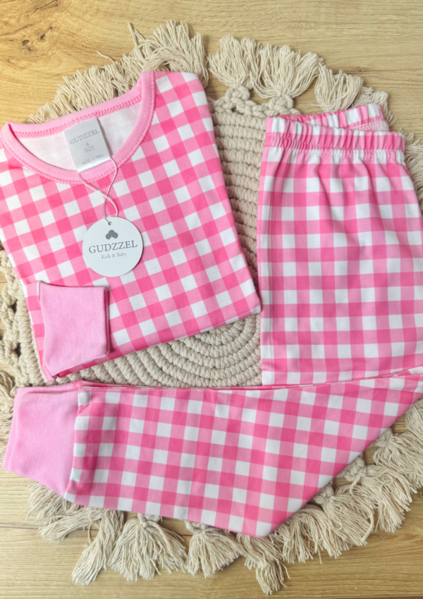 Pijama algodón pima Vichy Rosa