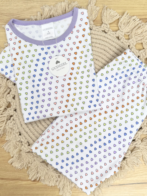 Pijama verano algodón pima Corazones