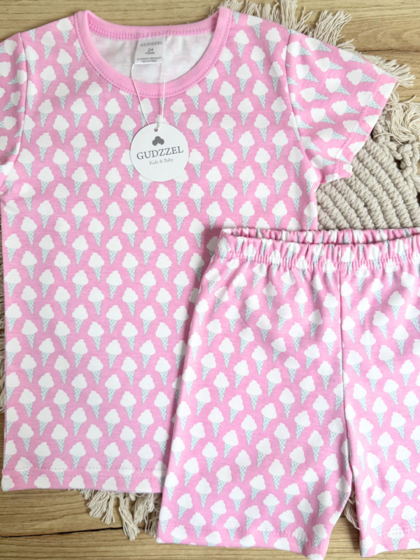 Pijama verano algodón pima Helados Rosa
