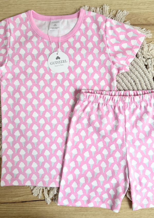 Pijama verano algodón pima Helados Rosa