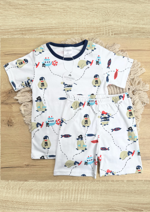 Pijama verano algodón pima Pinguinos